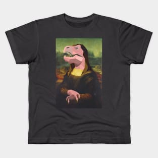 T-rex Gioconda Monna Lisa Kids T-Shirt